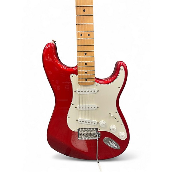 Used Fender Standard Stratocaster Candy Apple Red Solid Body Electric Guitar