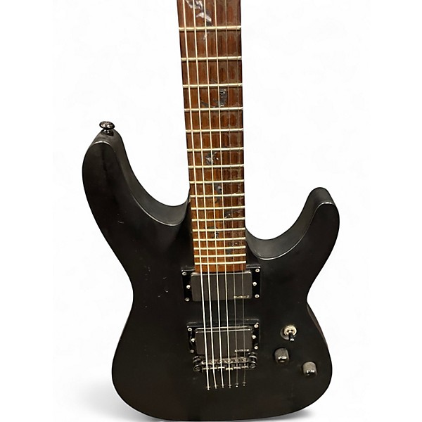 Used Schecter Guitar Research Damien 6 Black Solid Body Electric Guitar