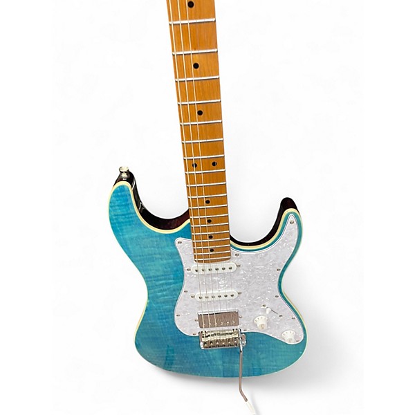 Used Jet JS450 FLAME TOP BLUE Solid Body Electric Guitar