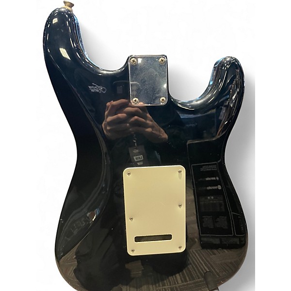 Used Fender Squier Series Stratocaster Black Solid Body Electric Guitar