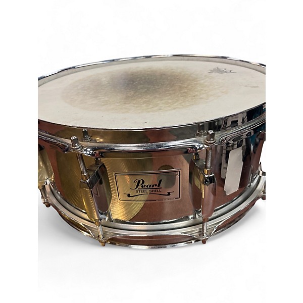 Used Pearl 14in PEARL SS REMO SNARE Silver Drum
