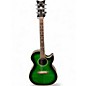 Used Schecter Guitar Research Diamond Series Trans Green Acoustic Electric Guitar thumbnail
