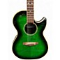 Used Schecter Guitar Research Diamond Series Trans Green Acoustic Electric Guitar