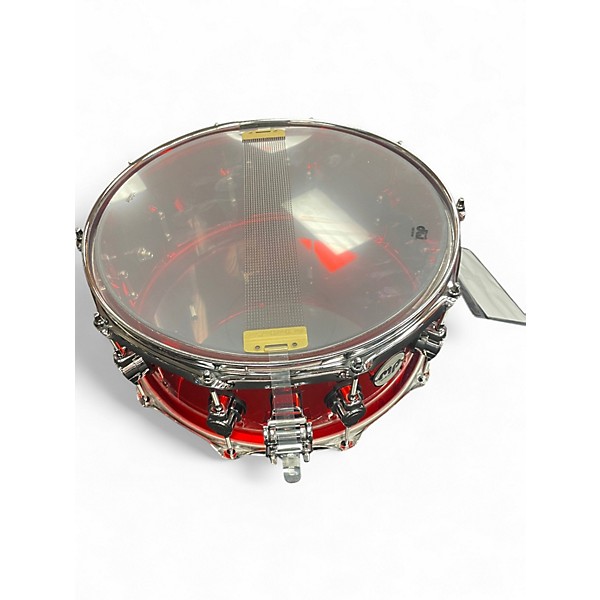 Used DW 14X6 Design Series Acrylic Snare Red Drum