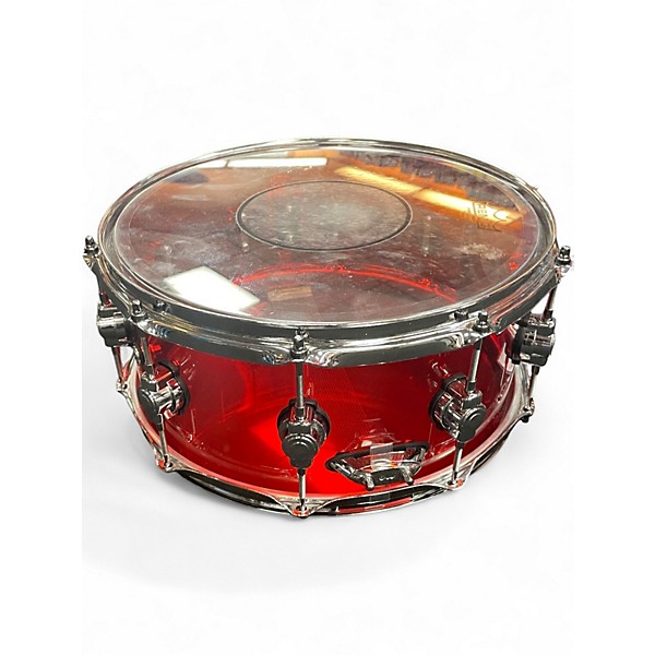 Used DW 14X6 Design Series Acrylic Snare Red Drum