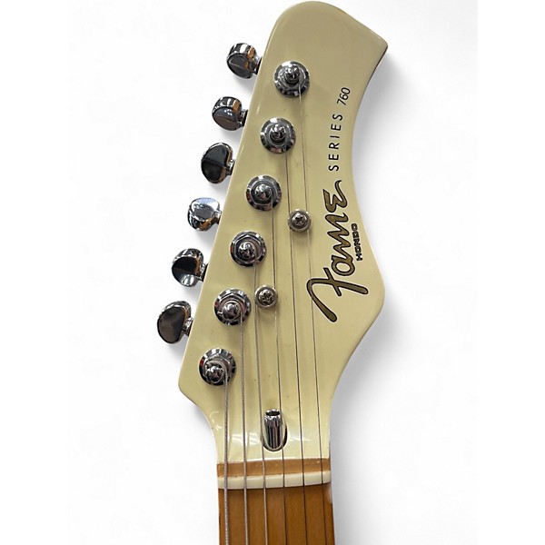 Used Hondo FAME SERIES 760 Vintage White Solid Body Electric Guitar