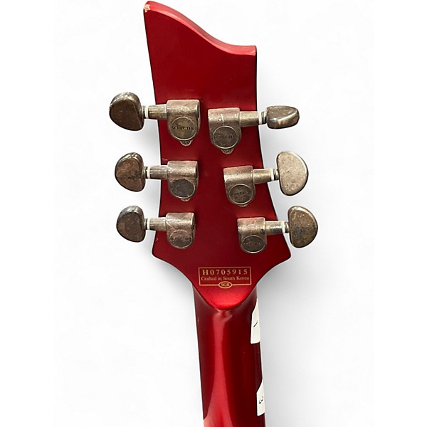 Used Schecter Guitar Research Diamond Series Lady Luck Chrome Red Solid Body Electric Guitar