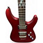 Used Schecter Guitar Research Diamond Series Lady Luck Chrome Red Solid Body Electric Guitar