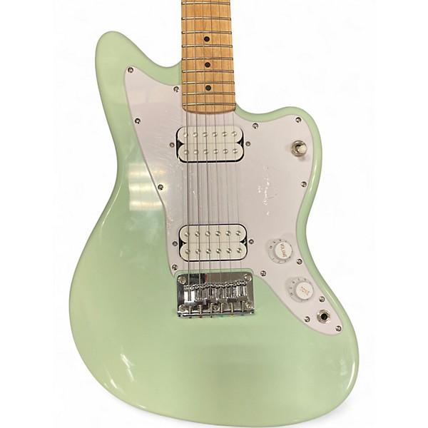 Used Squier Mini Jazzmaster HH Surf Green Solid Body Electric Guitar