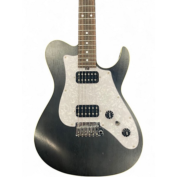 Used Crews Maniac Sound Aristoteles V2 Trans Black Solid Body Electric Guitar