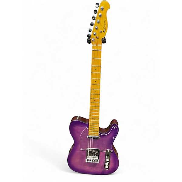 Used Leo Jaymz T Style Purple Flame Solid Body Electric Guitar