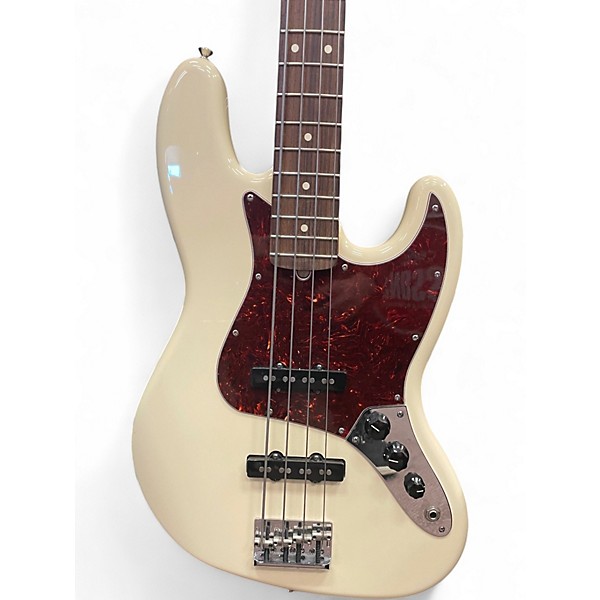 Used Fender American Standard Jazz Bass Olympic White Electric Bass Guitar