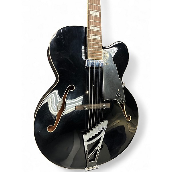 Used 2020s D'Angelico EXL-1 Black Hollow Body Electric Guitar