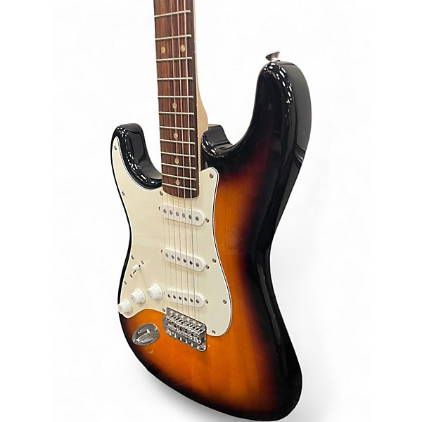Used Squier Affinity Stratocaster Left Handed 3 Tone Sunburst Electric Guitar