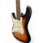 Used Squier Affinity Stratocaster Left Handed 3 Tone Sunburst Electric Guitar