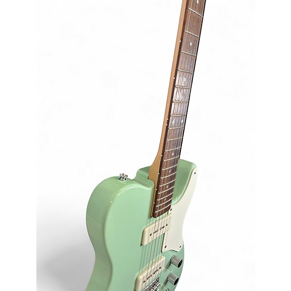 Used Squier Paranormal Baritone Cabronita Telecaster Surf Green Solid Body Electric Guitar