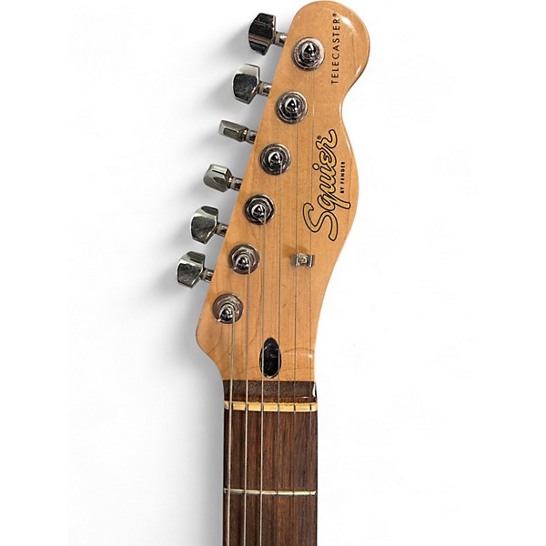 Used Squier Paranormal Baritone Cabronita Telecaster Surf Green Solid Body Electric Guitar