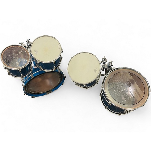 Vintage 1980s Yamaha 5 Piece 8000 Series Blue Drum Kit