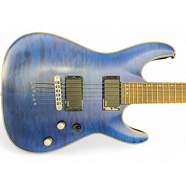 Used Schecter Guitar Research C1 Platinum Blue Solid Body Electric Guitar