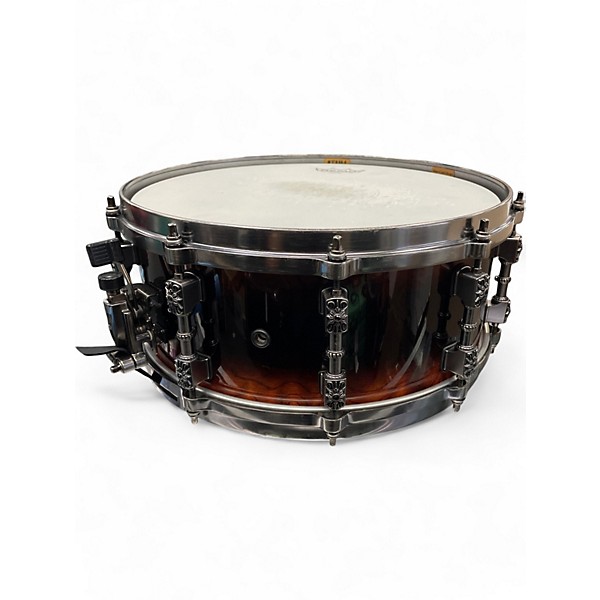 Used TAMA 6X14 Masai Warlord Snare 2 Tone Sunburst Drum