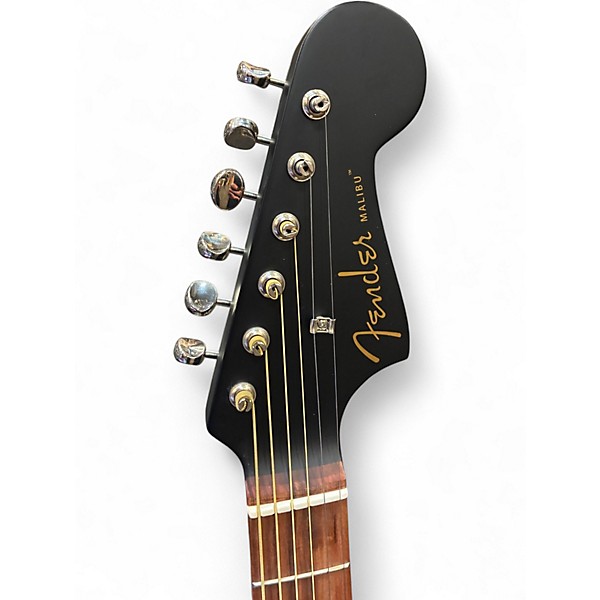 Used Fender CALIFORNIA MALIBU Black Acoustic Electric Guitar