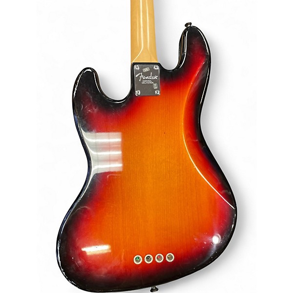 Used Fender American Standard Jazz Bass Fretless 3 Color Sunburst Electric Bass Guitar