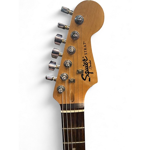 Used Squier strat Black Solid Body Electric Guitar