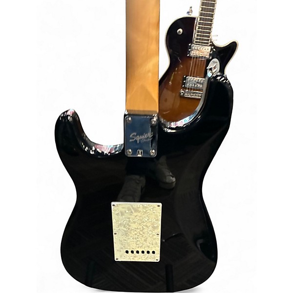 Used Squier strat Black Solid Body Electric Guitar