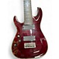 Used Schecter Guitar Research Damien Elite 8 String Left Handed Crimson Red Trans Electric Guitar