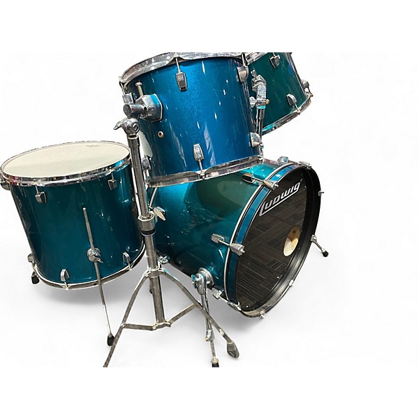 Used Ludwig 5 Piece Accent CS blue Drum Kit