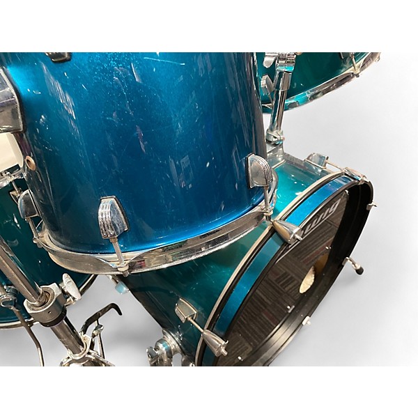 Used Ludwig 5 Piece Accent CS blue Drum Kit