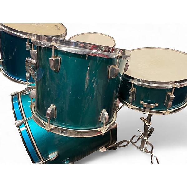 Used Ludwig 5 Piece Accent CS blue Drum Kit