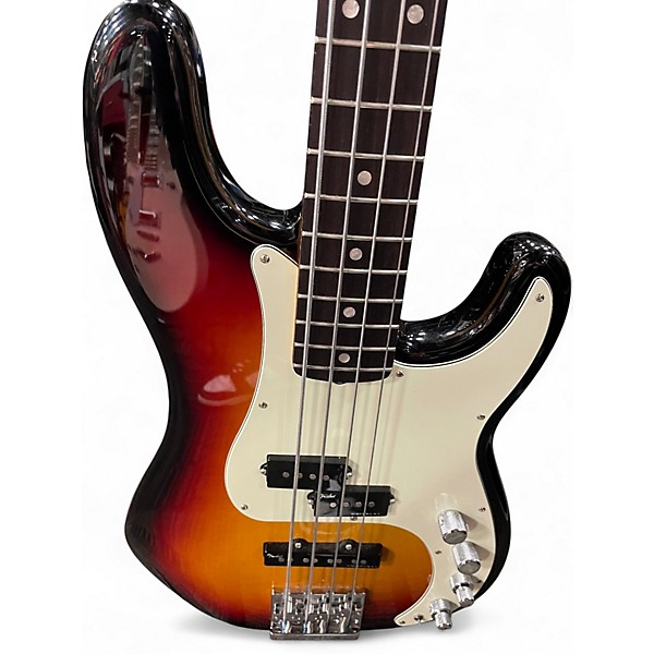 Used Fender American Ultra Precision Bass 3 Color Sunburst Electric Bass Guitar