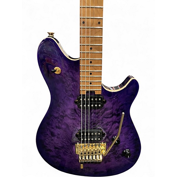 Used EVH Wolfgang Special Quilt Top Roasted Neck Purple Burst Solid Body Electric Guitar