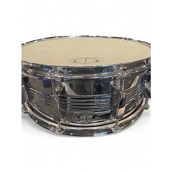 Used GP Percussion 14X5.5 Steel Snare Drum Steel Drum