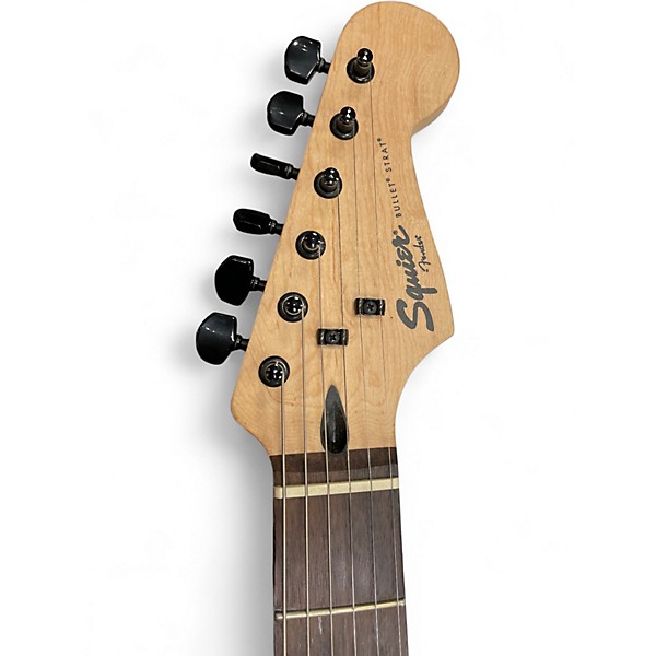 Used Squier Bullet Stratocaster HSS Black Solid Body Electric Guitar