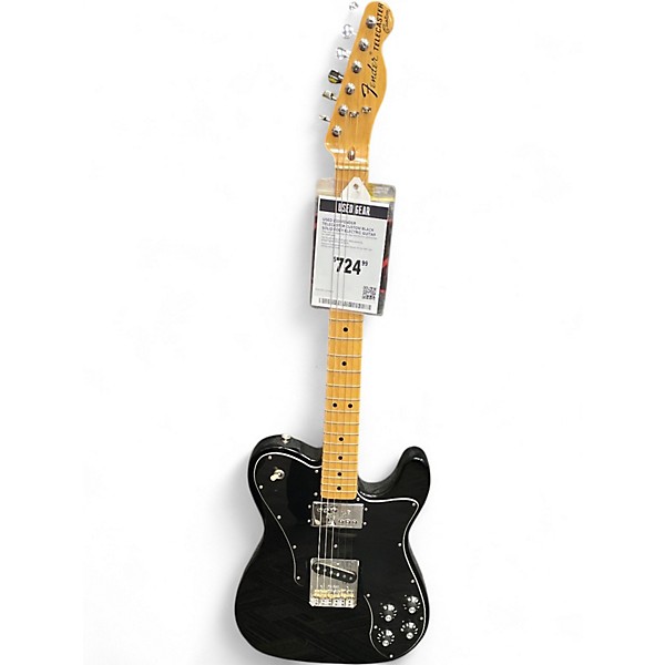 Used 2021 Fender Telecaster Custom Black Solid Body Electric Guitar