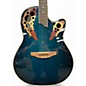 Used Ovation CS257 Celebrity Trans Blue Acoustic Electric Guitar