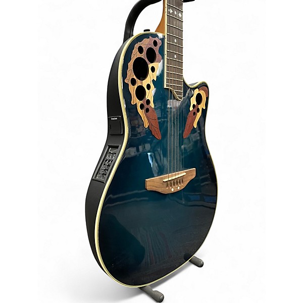 Used Ovation CS257 Celebrity Trans Blue Acoustic Electric Guitar