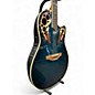 Used Ovation CS257 Celebrity Trans Blue Acoustic Electric Guitar
