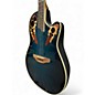 Used Ovation CS257 Celebrity Trans Blue Acoustic Electric Guitar