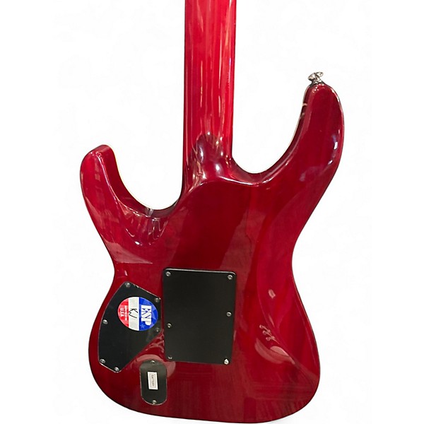 Used ESP LTD MH401QM Red Solid Body Electric Guitar