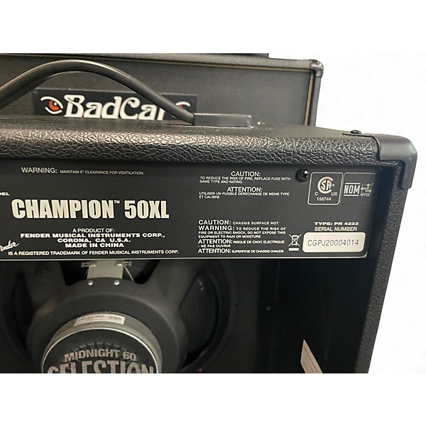 Used Fender CHAMPION 50 XL Guitar Combo Amp