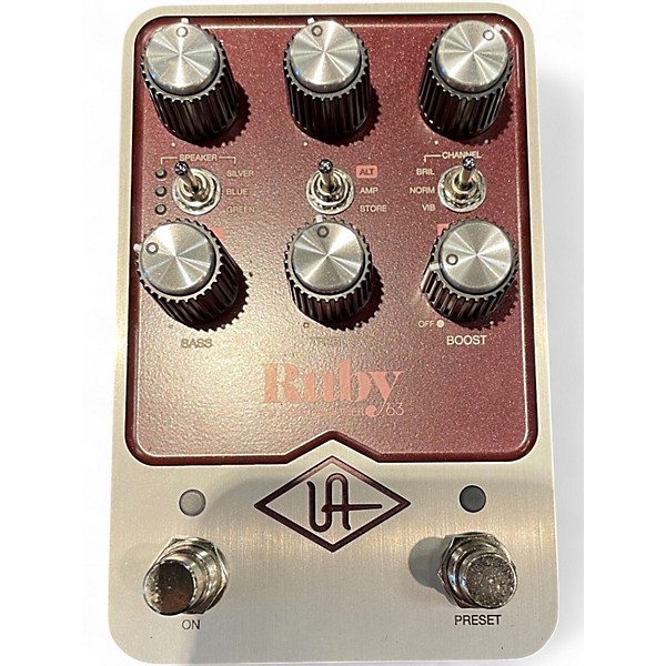 Used Universal Audio Ruby '63 Top Boost Amplifier Effect Pedal