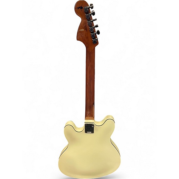 Used Fender Tom Delonge Signature Starcaster White Hollow Body Electric Guitar