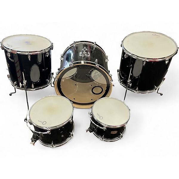 Used Yamaha 5 Piece Stage Custom Black Drum Kit