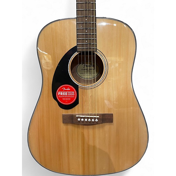 Used Fender CD60S LEFT HANDED Natural Acoustic Guitar