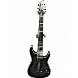 Used Schecter Guitar Research HELLRAISER HYBRID Black and Silver Solid Body Electric Guitar