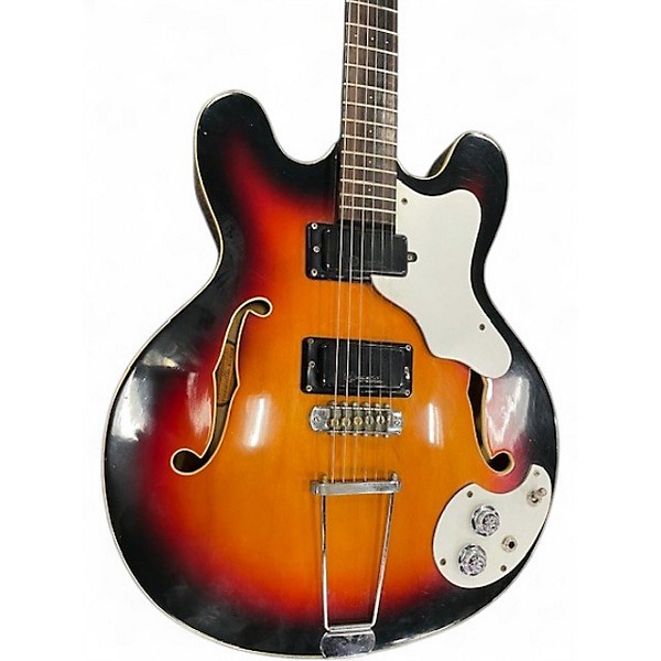 Vintage 1960s Moserite CELEB NO 3 3 Color Sunburst Hollow Body Electric Guitar