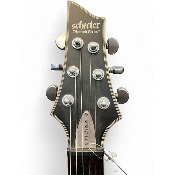 Used Schecter Guitar Research C1 Platinum Black Solid Body Electric Guitar